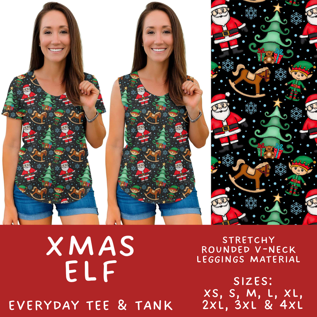 Batch #600 - Jingle all the Way 2 - Closes 10/19 - ETA early/mid Dec - Xmas Elf Everyday Tank & Tee