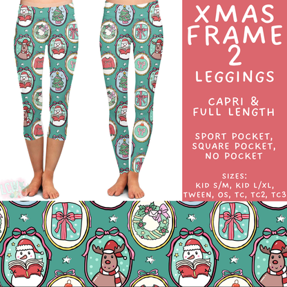 Batch #565 - Christmas in July 2 - Closes 8/5 - ETA early October - Xmas Frame 2 Full and Capri Length Leggings