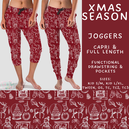 Batch #595 - Christmas Spirit 2 - Closes 10/7 - ETA early Dec - Xmas Season Full and Capri Length Joggers