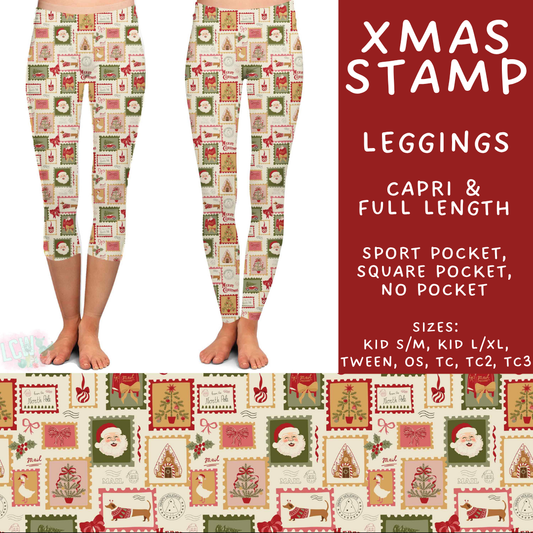 Batch #574 - HalloThanksMas - Closes 8/24 - ETA mid/late October - Xmas Stamp Full and Capri Length Leggings