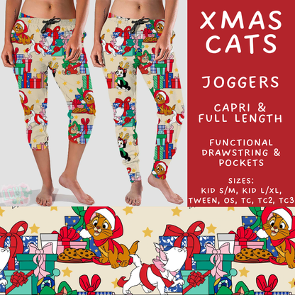 Batch #598 - Magical Character Christmas 2 - Closes 10/14 - ETA early Dec - Xmas Cats Full and Capri Length Joggers