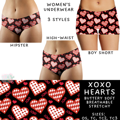 Batch #612 - Valentine's Matching Underwear - Closes 11/11 - ETA mid Jan - XOXO Hearts Women's Underwear