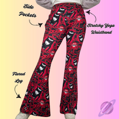 PLAID MEAN-HOLIDAY RUN-YOGA FLARE PANTS-PREORDER DUE 9/18