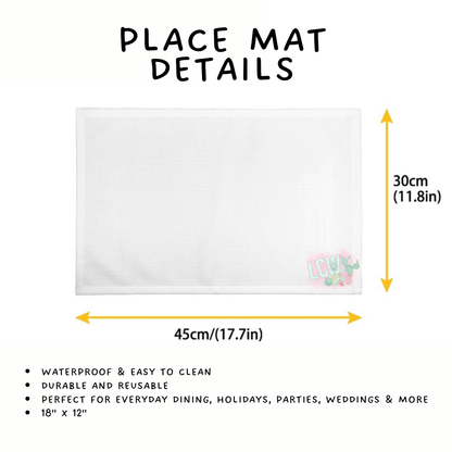 Batch #602 - Table Runners & Placemats - Closes 10/23 - ETA mid Dec - Street Bday Placemat