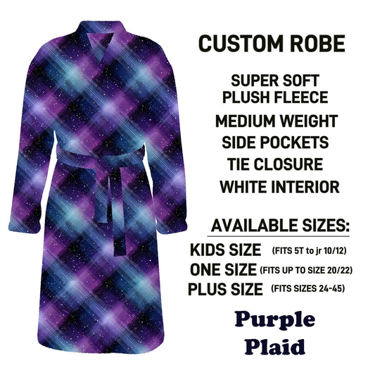 CU4R - Purple Plaid Robe - Preorder Due 10/14 ETA: Mid-Dec
