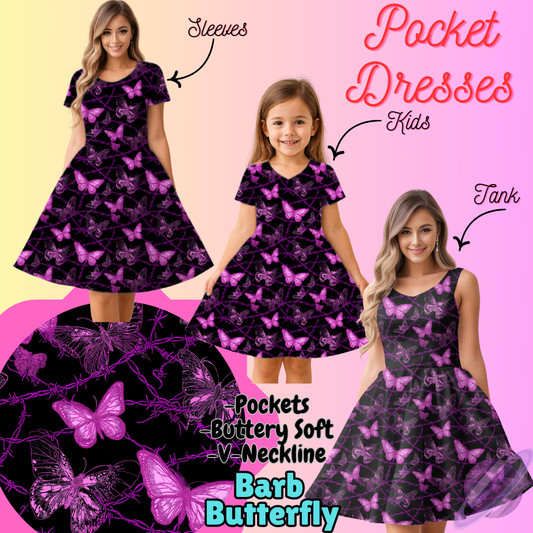 BARB BUTTERFLY-POCKET DRESS PREORDER-CLOSING 3/16