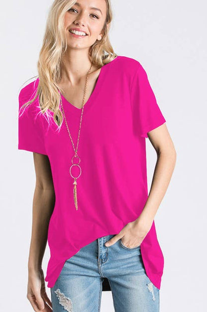 ST1519S SOLID TOP: PINK / 2-2-2 (S-M-L)
