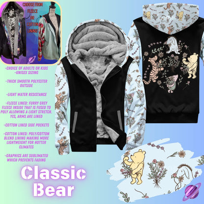 JACKET RUN 14-CLASSIC BEAR-FLEECE OR COTTON LINER-PREORDER CLOSING 12/16