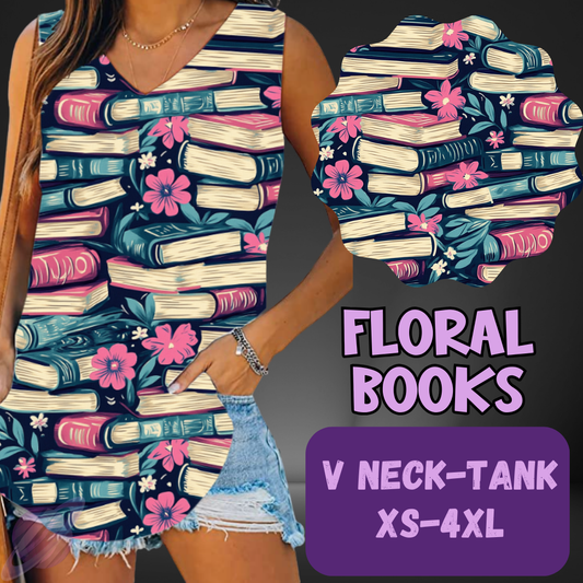 FLORAL BOOKS-PATTERN PANEL OUTFIT RUN-SOFT CLOSE 7/10 HARD CLOSE 7/12