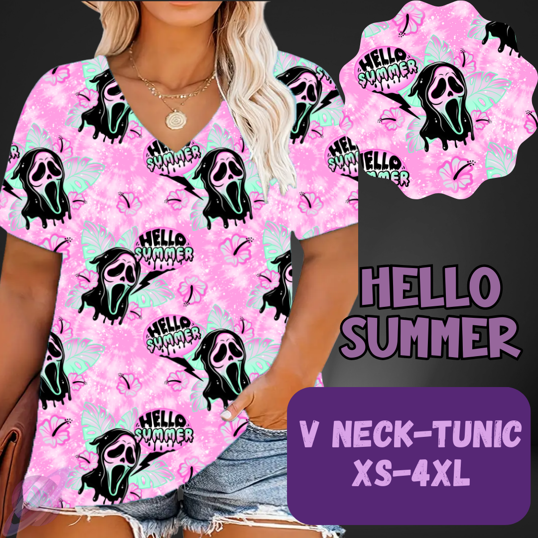 HELLO SUMMER-PATTERN PANEL OUTFIT RUN-SOFT CLOSE 7/10 HARD CLOSE 7/12