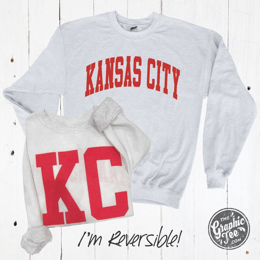 Kansas City Reversible Ash Crewneck Sweatshirt