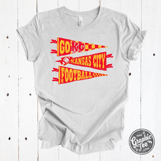 KC Pennants Adult Short Sleeve Ash Crewneck Graphic Tee