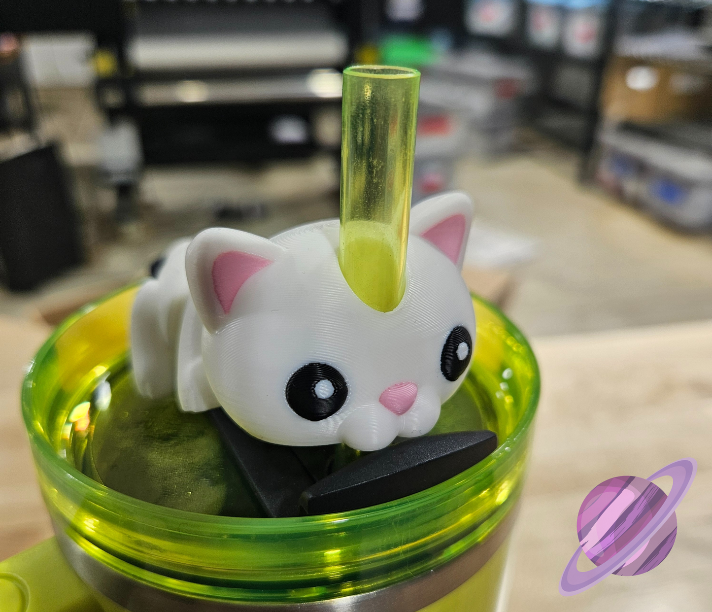 KITTY CAT-3D PRINTED STRAW BUDDY