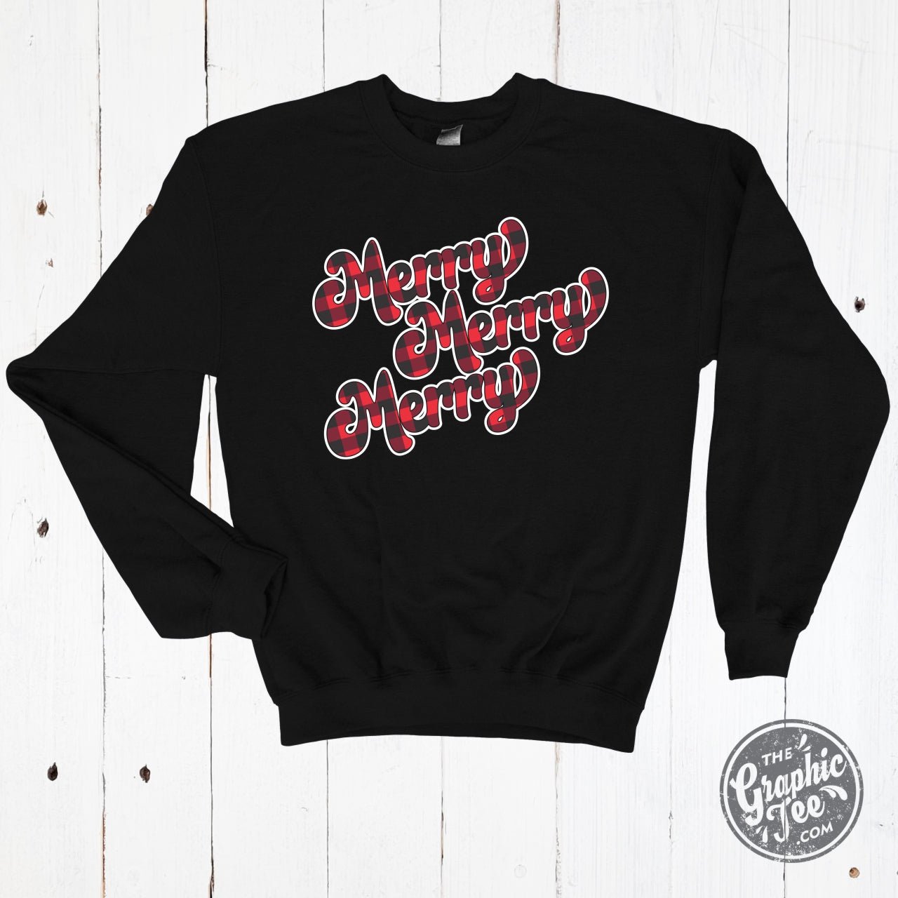 Merry Buffalo Plaid Crewneck Sweatshirt
