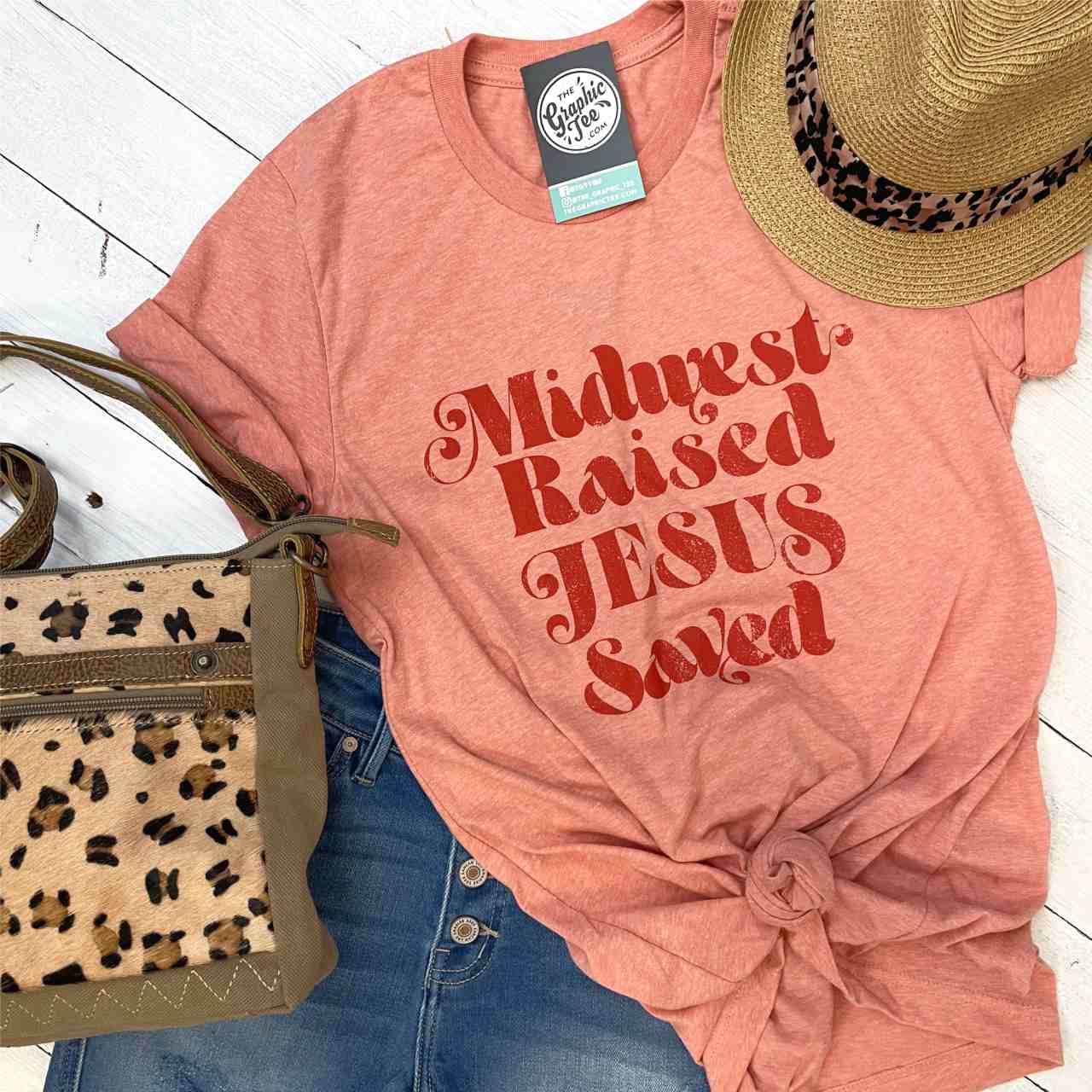 Midwest Raised And Jesus Saved Unisex Tee