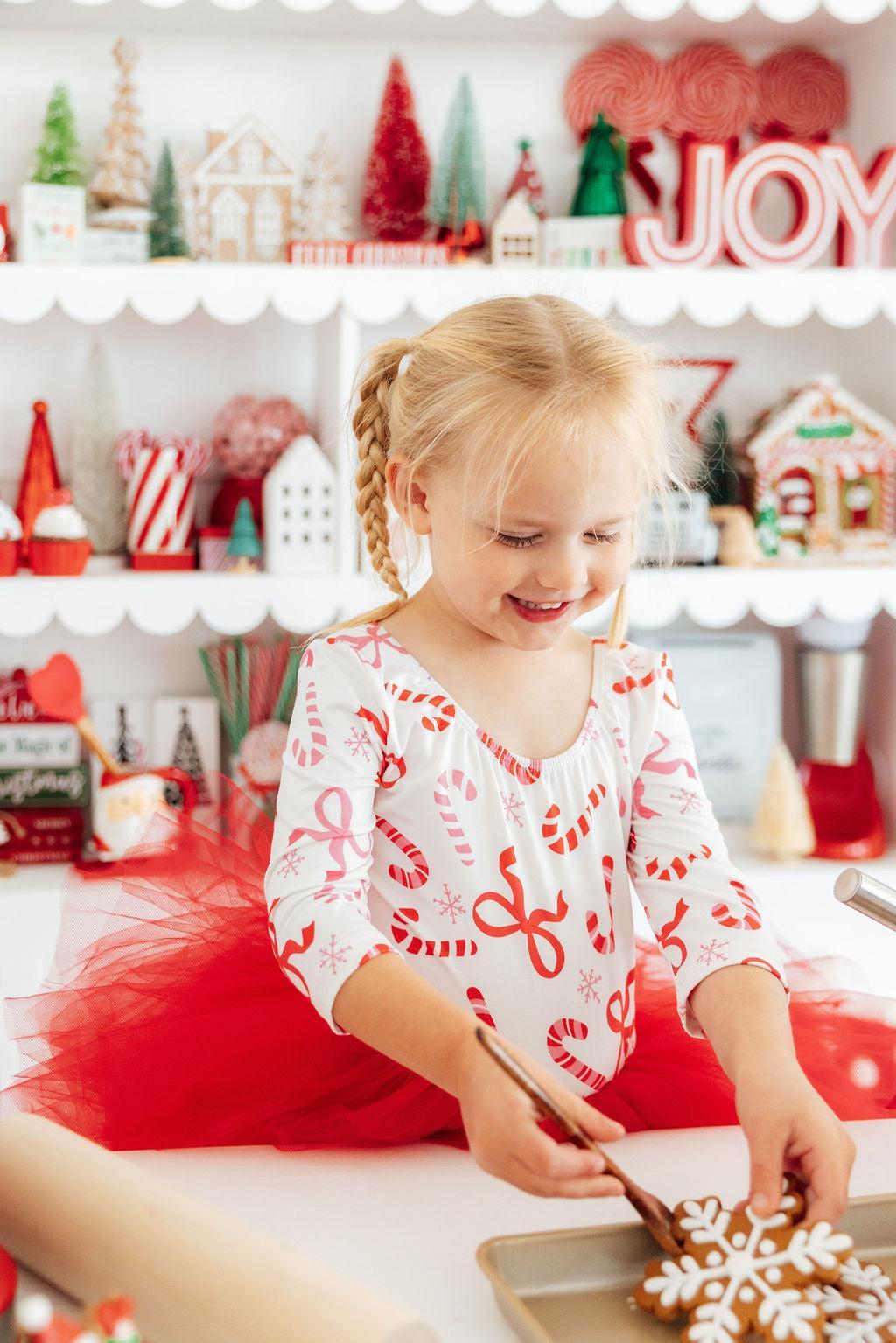 Candy Cane Lane 3/4 Tutu Leotard