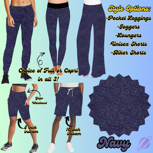 COLORFUL DENIM RERUN-NAVY-BOTTOMS 5 STYLES-PREORDER CLOSING  3/22