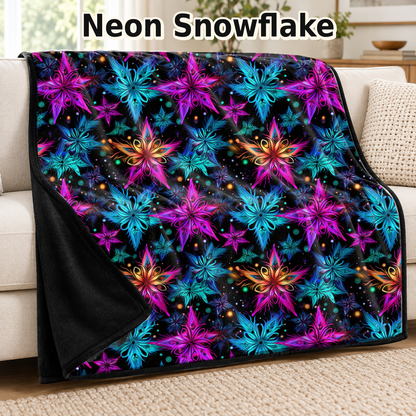 Neon Snowflake-Soft Throw Blanket 14 Run-Due 9/28