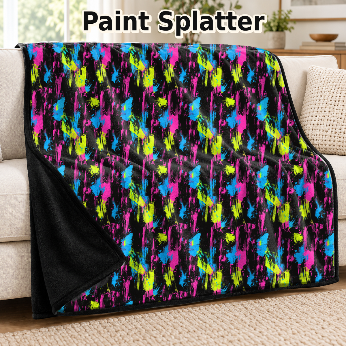 Paint Splatter-Soft Throw Blanket 14 Run-Due 9/28