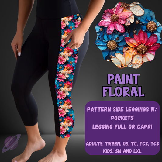 PAINT FLORAL-PATTERN PANEL OUTFIT RUN-SOFT CLOSE 7/10 HARD CLOSE 7/12