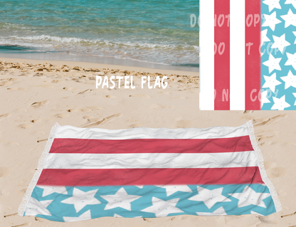 Pastel Flag -OVERSIZED BEACH TOWEL 6-PREORDER CLOSING 3/20