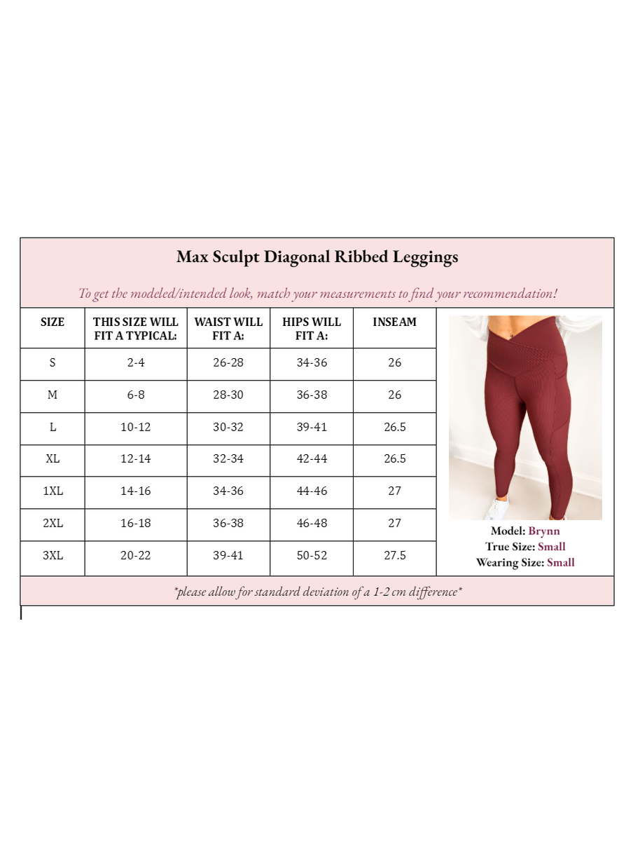 PRE - ORDER Molly Max Sculpt Ribbed Leggings - Regular - 5/5 - Girl Code Couture