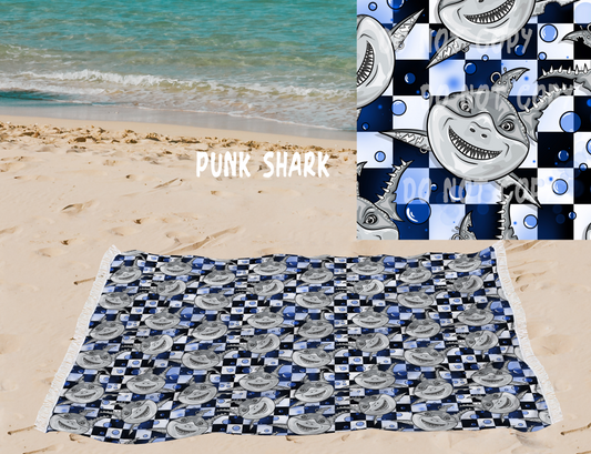 Punk Shark -OVERSIZED BEACH TOWEL 6-PREORDER CLOSING 3/20