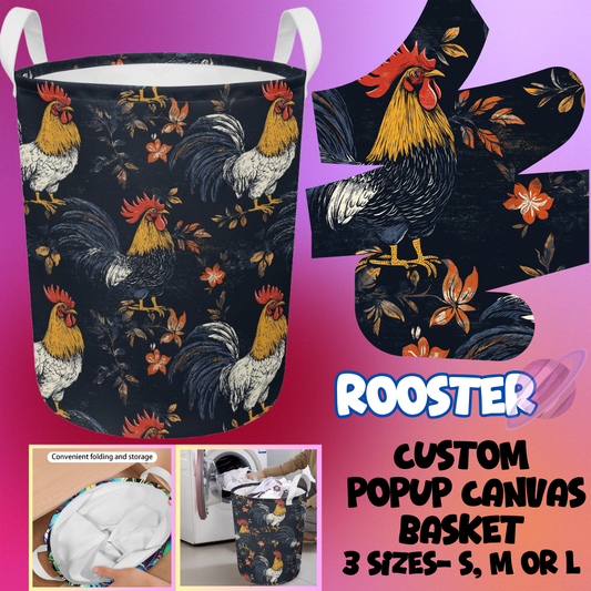 ROOSTER- STORAGE BASKETS 6- PREORDER CLOSING 5/4