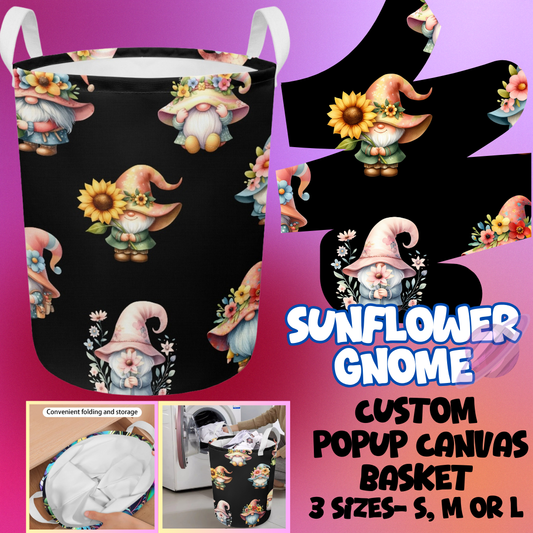 SUNFLOWER GNOME- STORAGE BASKETS 6- PREORDER CLOSING 5/4