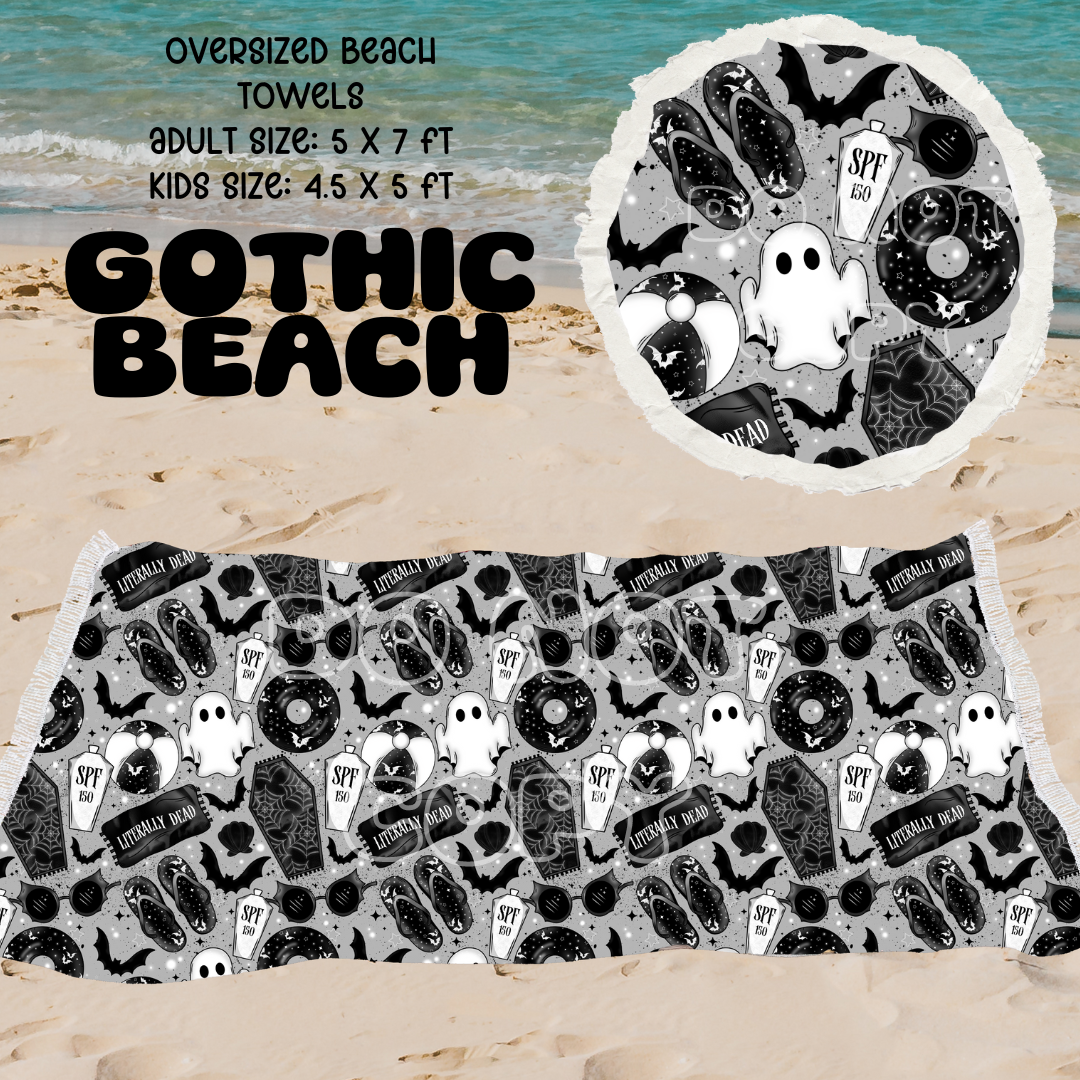 Gothic Beach -OVERSIZED BEACH TOWEL 6-PREORDER CLOSING 3/20