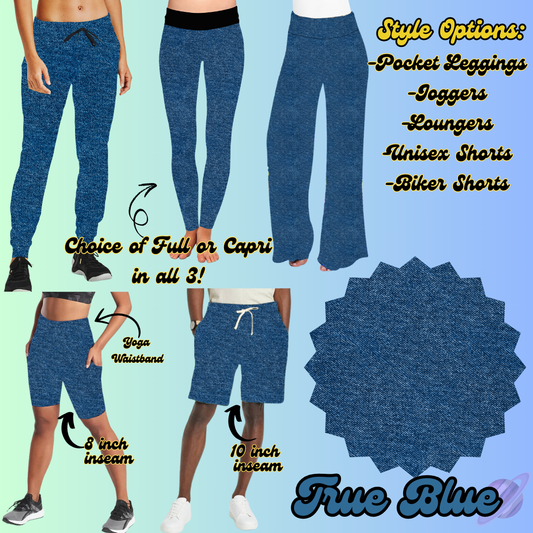 COLORFUL DENIM RERUN-TRUE BLUE-BOTTOMS 5 STYLES-PREORDER CLOSING  3/22