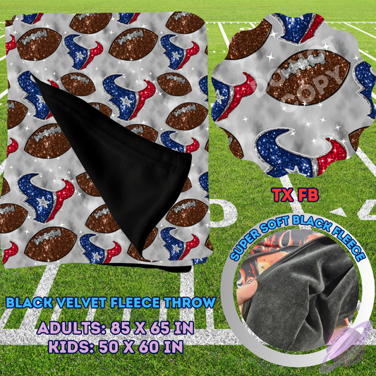 TX FB-SEQUIN THROW BLANKET RUN-SOFT CLOSE 8/9-HARD CLOSE 8/11