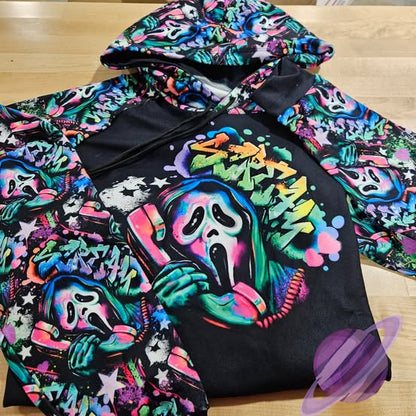 GALAXY INK-PATTERN BLOCK HOODIE-PREORDER CLOSING 10/9