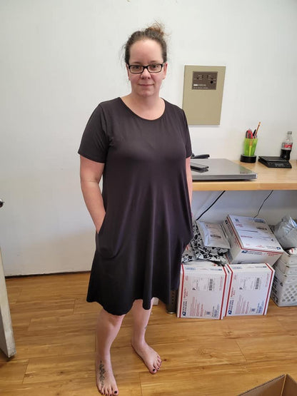 FLORAL BUTTERFLIES - T-DRESS W/ POCKETS