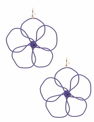 Wired Flower Earring - Lavender