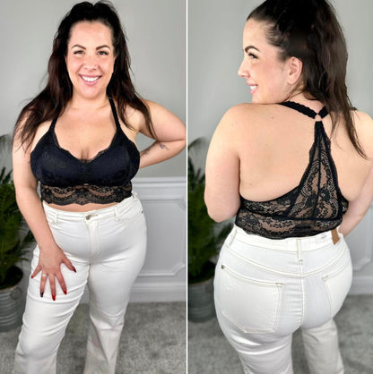 Natalie Racer Back Bralette - Black @BG