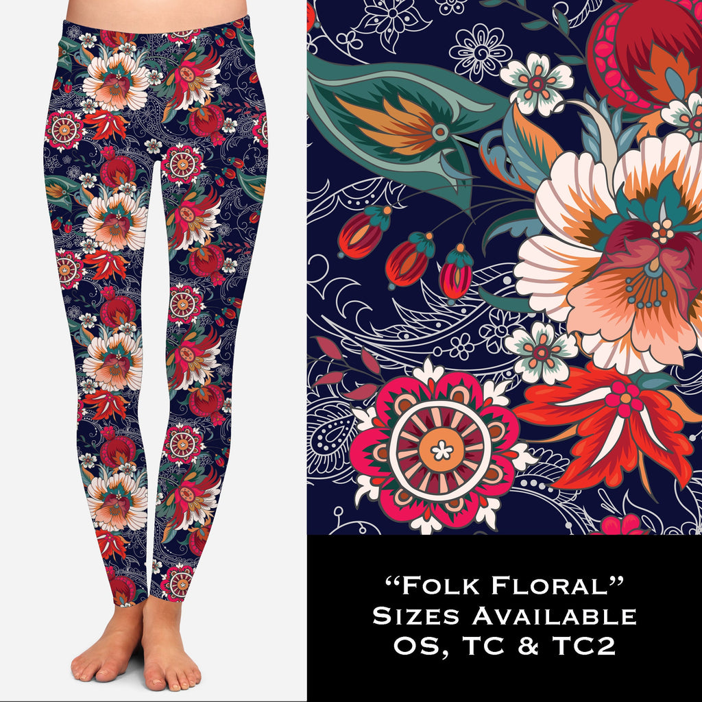 Folk Flower - Leggings