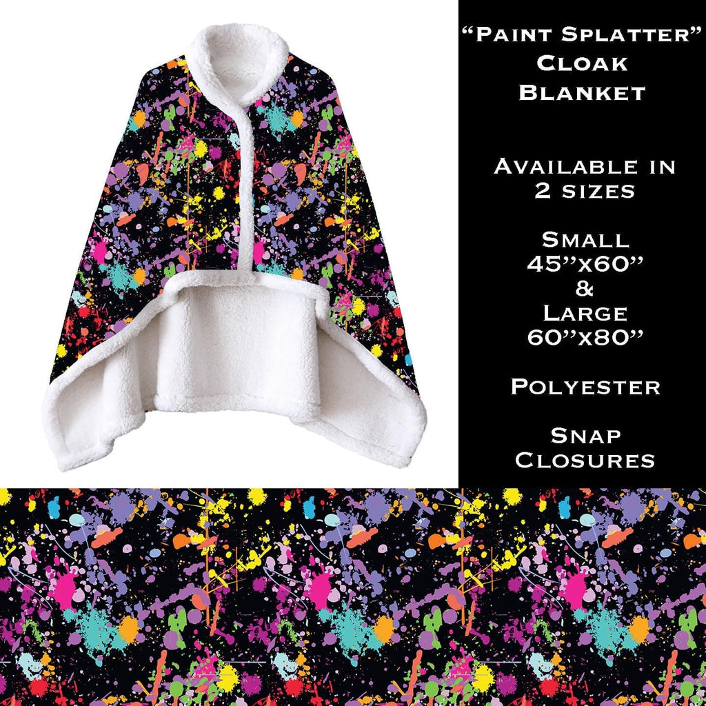 Paint Splatter Cloak Blanket